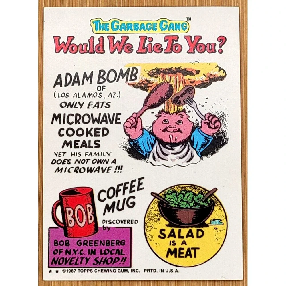 1987 TOPPS GARBAGE PAIL KIDS STICKY‎ RICKY 364A WHITE DOT ERROR IN NAME PLATE